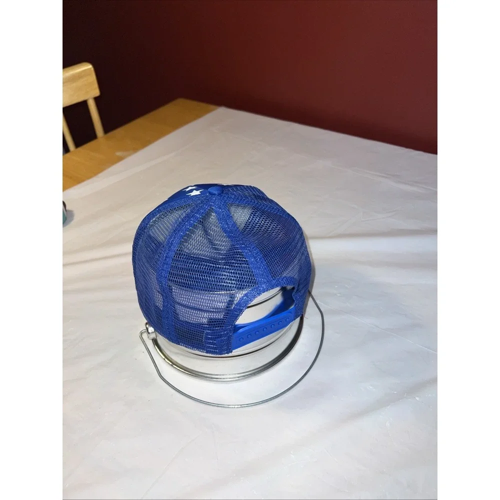 Smiley Face American Flag Snapback Mesh Back Trucker Hat Multi One Size